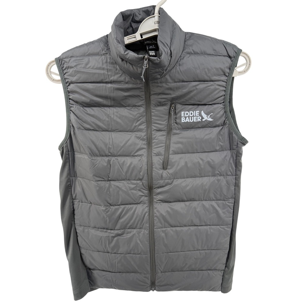 Eddie Bauer Men's Down 550 Puffer‎ Vest Charcoal Gray Size S